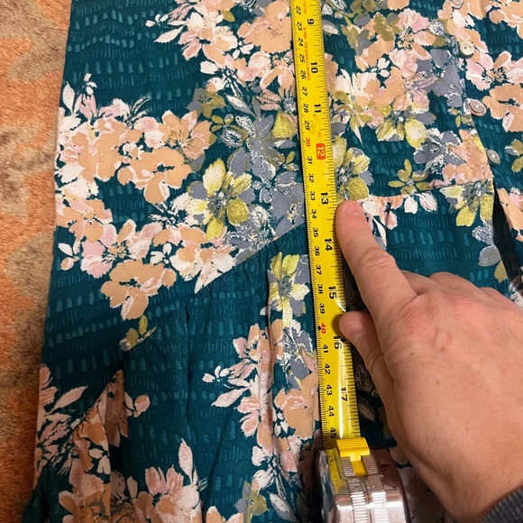 O'Neill Floral Maxi Skirt in Teal and Cream - Picture 12 of 16